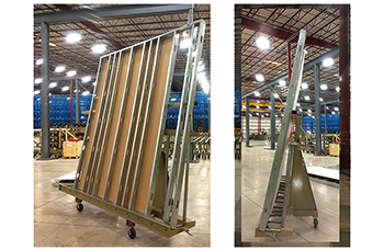 Vertical Steel Wall Panel Cart